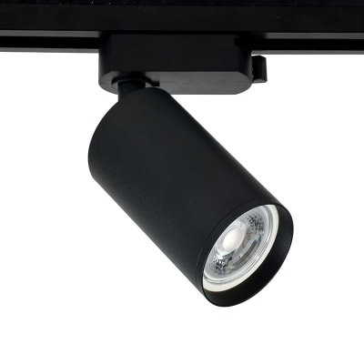 FOCO RIEL PORTA GU10 NEGRO + AMPOLLETA1