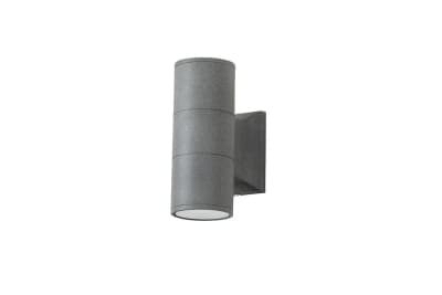 APLIQUE PORTA GU10*2 IP54 GRIS + AMPOLLETAS1