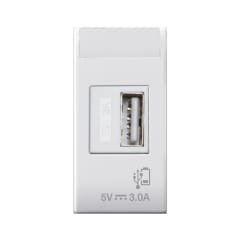 CARGADOR USB 3A 1 MODULO BLANCO