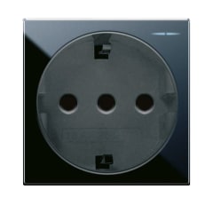 TOMACORRIENTE SCHUKO 16 A 2 MODULOS NEGRO BRILLANTE