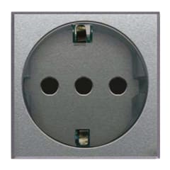 TOMACORRIENTE SCHUKO 16 A 2 MODULOS ALUMINIO