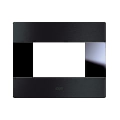 PLACA VERA ALUMINIO ANTRACITA CON CRISTAL 3 MODULOS