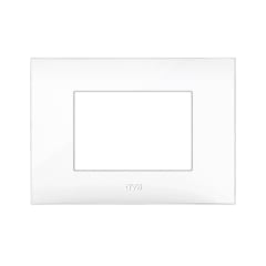 PLACA YOUNG 3 MODULOS  BLANCO BRILLANTE