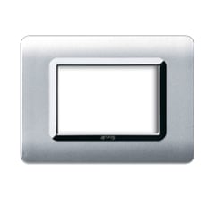 PLACA TECNOPOLIMERO ALUMINIO CON CROMO 3 MODULOS