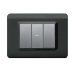 PLACA CON MODULO INTERRUPTOR TOUCH EXTERNO GRIS OSCURO