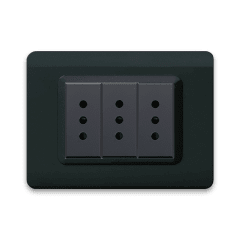 TOMACORRIENTE TRIPLE 10A, AVE, TECNOPOLIMERO ANTRACITA