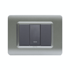 INTERRUPTOR SIMPLE 9/12, AVE, 16 A, TECNOPOLIMERO GRIS CLARO OPACO