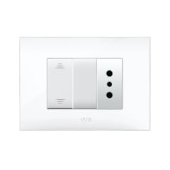 INTERRUPTOR 9/12 DE 16A+ TOMACORRIENTE 10A, AVE YOUNG BLANCO