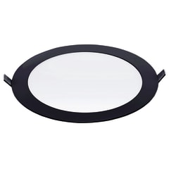 PANEL LED NEGRO EMBUTIDO REDONDO 18W CALIDO