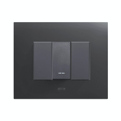 INTERRUPTOR SIMPLE 9/12, AVE, 16 A, PLACA SMART TECNOPOLIMERO NEGRO MATE