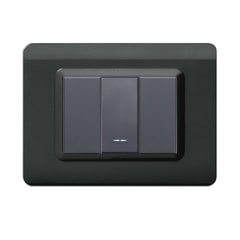 INTERRUPTOR SIMPLE 9/12, AVE, 16 A, TECNOPOLIMERO NEGRO BRILLANTE