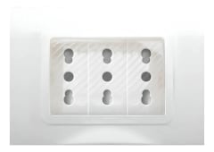 Tomacorriente Triple 10/16A, Placa Exterior IP55 hidrobox AVE