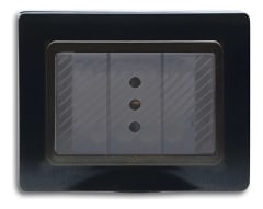 Tomacorriente Simple 10A, Placa Exterior IP55 hidrobox AVE Negra