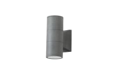 APLIQUE PORTA GU10*2 IP54 GRIS + AMPOLLETAS