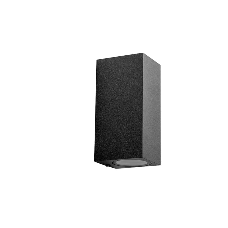 APLIQUE PORTA GU10*2  RECTANGULAR  IP54 NEGRO1
