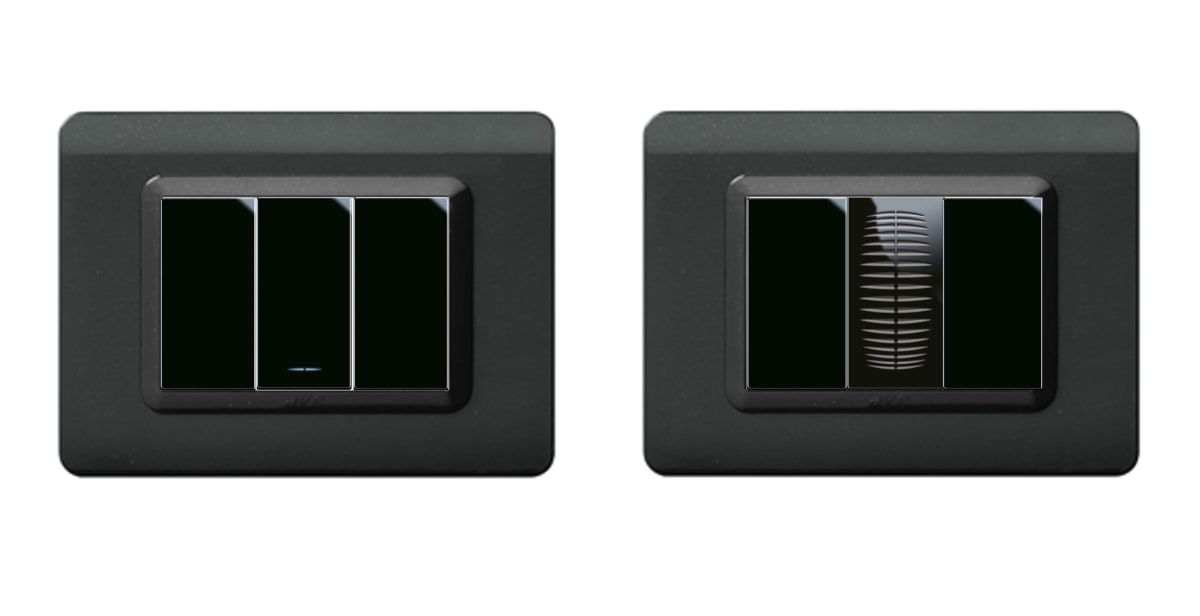 PLACA TIMBRE + PLACA CHICHARRA NEGRO BRILLANTE 2