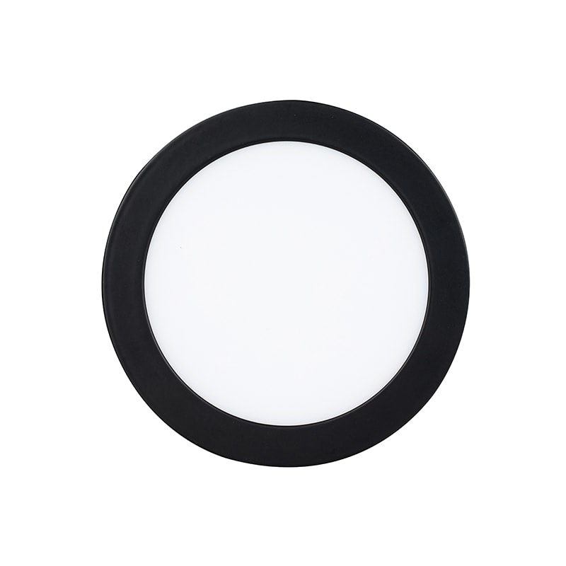 PANEL LED NEGRO SOBREPUESTO REDONDO 18W 3000K1