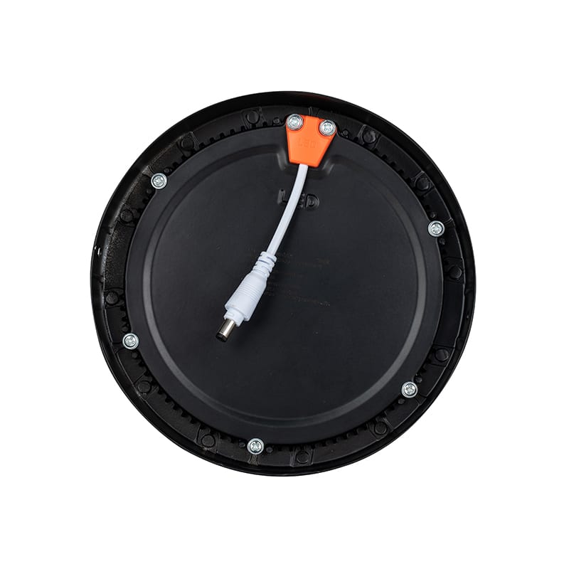 PANEL LED NEGRO SOBREPUESTO REDONDO 18W 3000K4