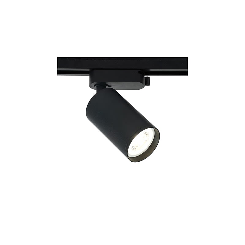 FOCO RIEL PORTA GU10 NEGRO + AMPOLLETA2