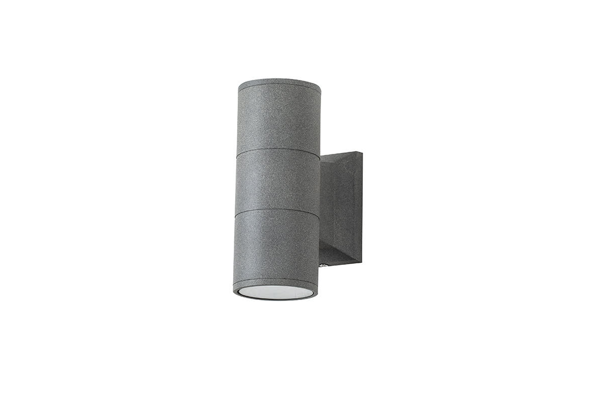 APLIQUE PORTA GU10*2 IP54 GRIS + AMPOLLETAS 0