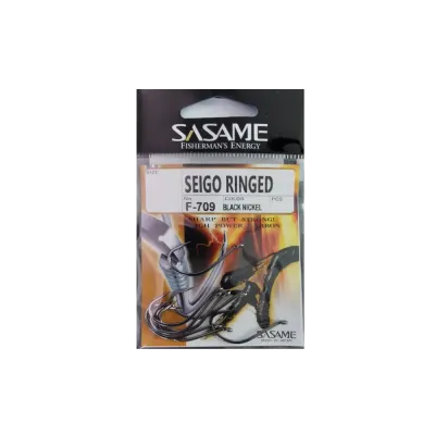 SASAME ANZUELO SEIGO RINGED BLACK NICKEL #32