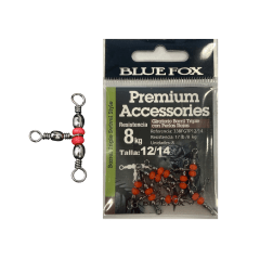 BLUE FOX GIRATORIO BARRIL TRIPLE / PERLAS ROJAS