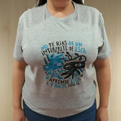Polera No te rías de un intérprete - Gris - Bicolor1