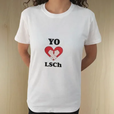 Polera Yo amo LSCh - Blanca - Cuello redondo1