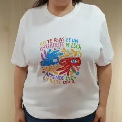 Polera No te rías de un intérprete - Blanca - Colores