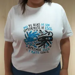 Polera No te rías de un intérprete - Blanca - Bicolor