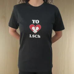 Polera Yo amo LSCh - Negra - Cuello redondo