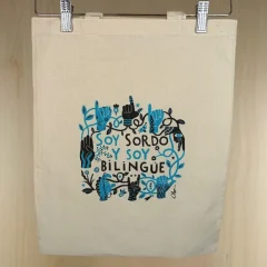 Tote Bag Soy sordo y soy bilingüe