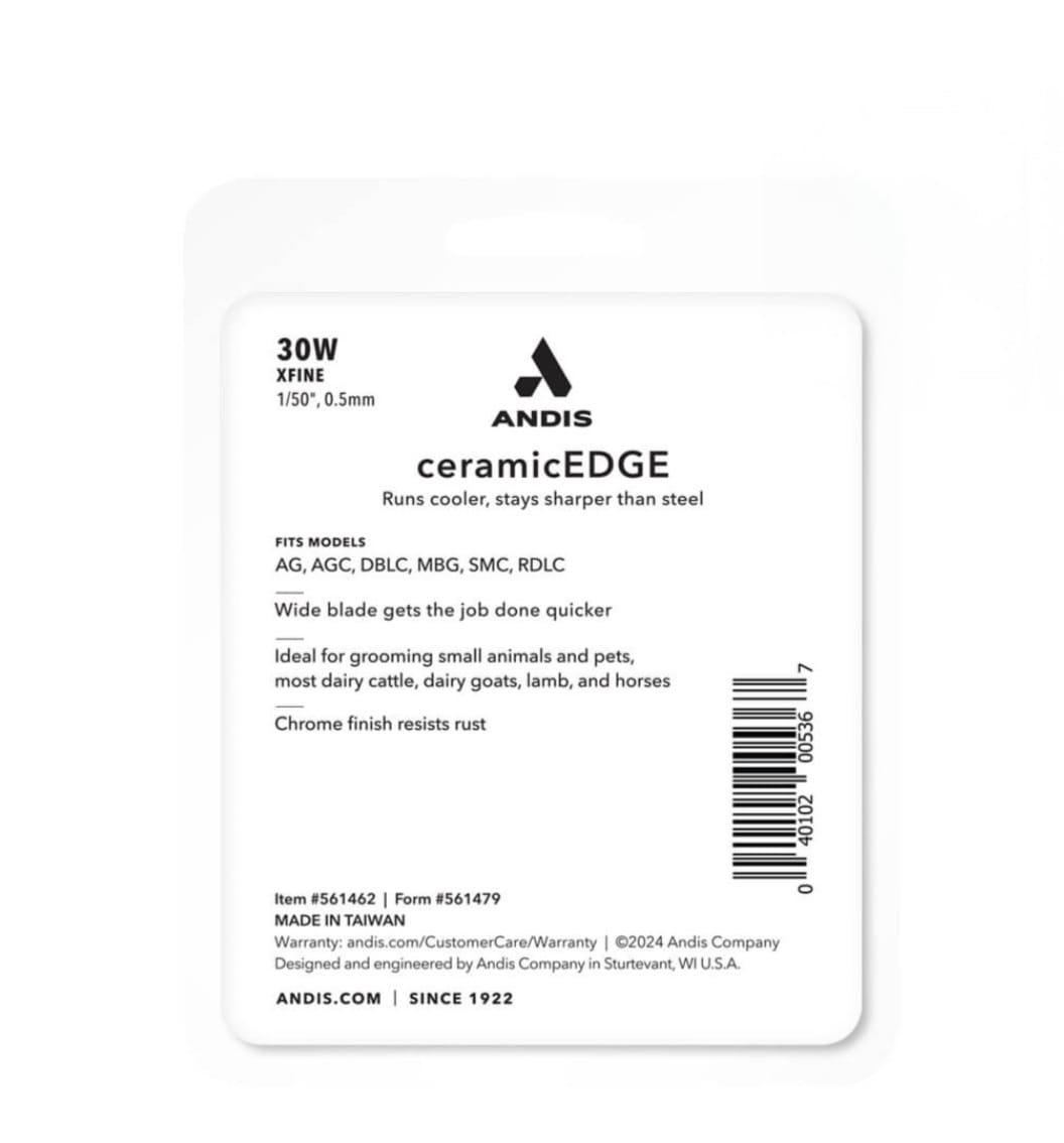 CUCHILLA ANDIS CERAMICEDGE WIDE XFINE N°30W4
