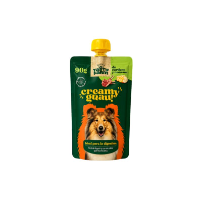 TASTY FARMA CREAMY DOG SABOR CORDERO Y MANZANA 90G1
