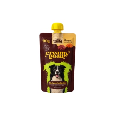 TASTY FARMA CREAMY DOG SABOR VACUNO Y ZANAHORIA 90G1