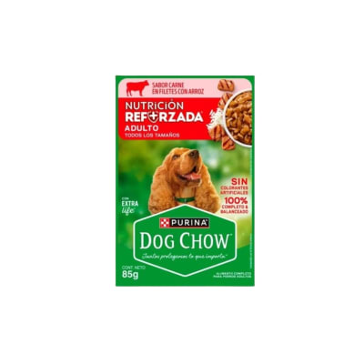 SOBRES DOG CHOW SABOR CARNE EN FILETE DE ARROZ 85 G1