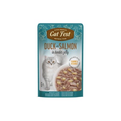 CATFEST POUCH PATO Y SALMON 70GR1