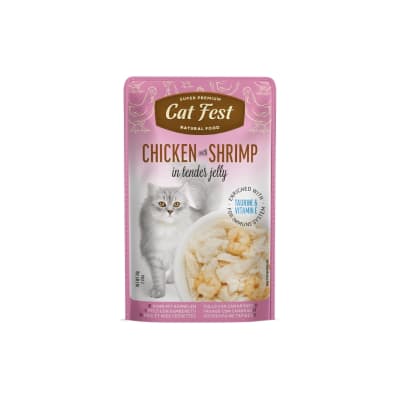 CATFEST POUCH POLLO Y CAMARON 70GR1