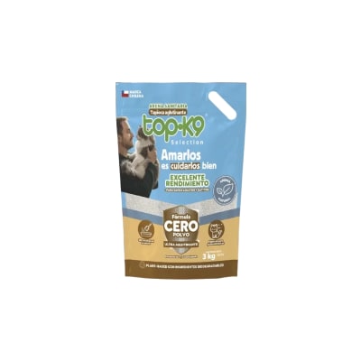ARENA SANITARIA TOPK9 ECOLIGICA CERO POLVO 3 KG1