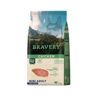 Bravery Perro Adulto Mini Sabor Pollo - 7 KG1