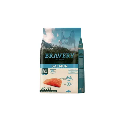 BRAVERY ADULTO LARGE/ MEDIUM SALMON 12 Kg1