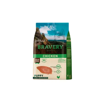 Bravery Perro Cachorro Mediano y Grande Sabor Pollo - 12 KG1