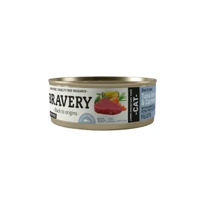 BRAVERY TUNA AND CARROT ESTERILIZADO 70 GRS1
