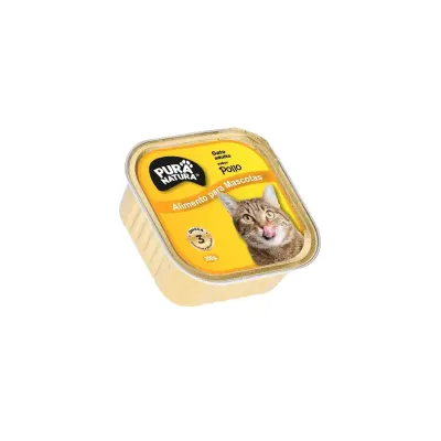 PURA NATURA PATE GATO SABOR POLLO 300G2