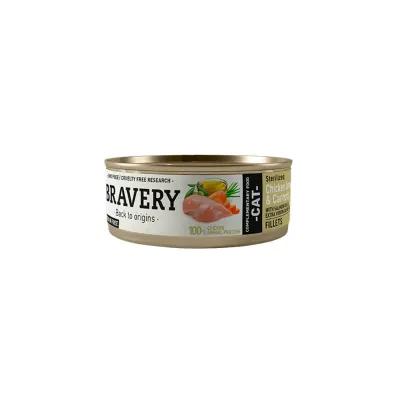 LATA BRAVERY ESTERILIZADO CHICKEN AND CARROT 70 GRS1