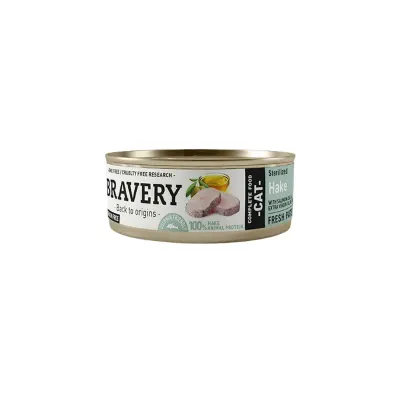 LATA BRAVERY HAKE ESTERILIZADO 70G1