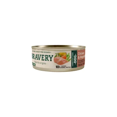 LATA BRAVERY ADULTO POLLO Y VEGETALES 80G1