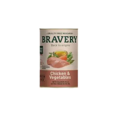 LATA BRAVERY ADULTO POLLO Y VEGETALES 290G2