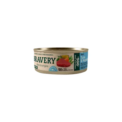 LATA BRAVERY ADULTO ATUN Y VEGETALES 80G1