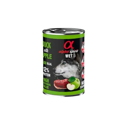 LATA ALPHA PATO CON MANZANA 400G2